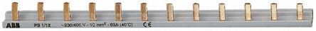 Busbar, 1 pole, 12 modules