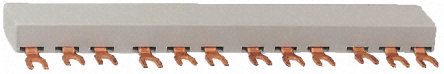 Busbar, combination, 5 devices, c/w 1 aux