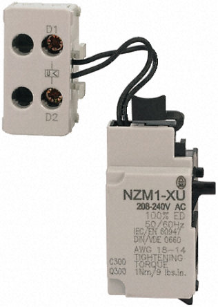 MCCB, release, undervoltage, 208-240V, NZM2/3-XUHIV208-240AC